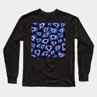 cute heart aesthetic pattern Long Sleeve T-Shirt